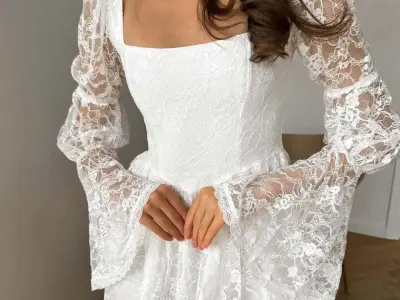 127+ Mẫu váy ren trắng sang trọng cho nàng yêu thời trang