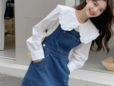 54 mẫu váy yếm jean cực xinh cho nàng dạo phố trẻ trung