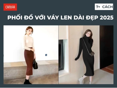 Váy len body phối đồ street style 2026